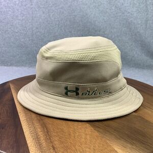 South Florida Bulls Hat Bucket Fitted Mens Large Tan Green College Football NCAA